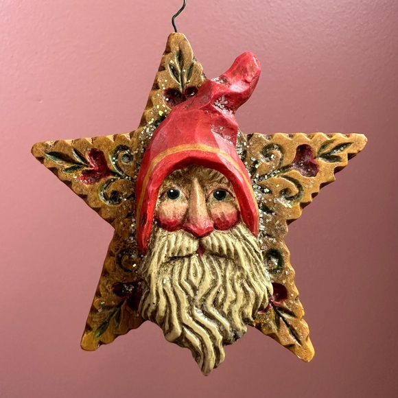 Pam Schifferl Midwest Cannon Falls Santa Star Ornament - Picture 1 of 5